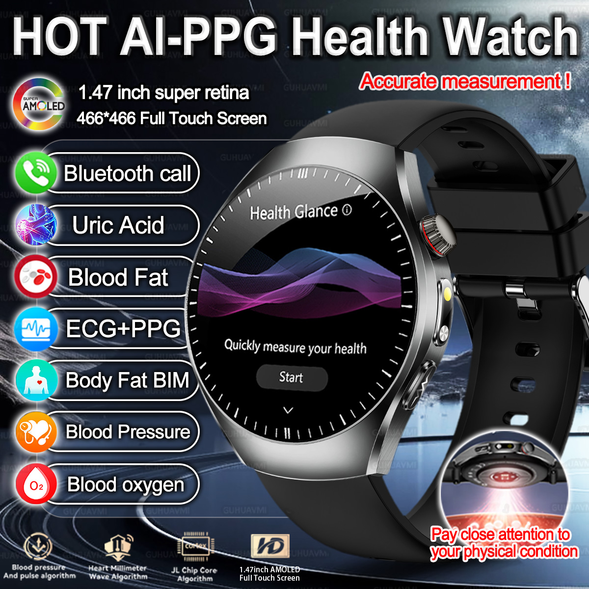 Smartwatch Watches Brands For Women - 新ブランド 2026 アップグレード 健康チェック スマートウォッチ 心電図