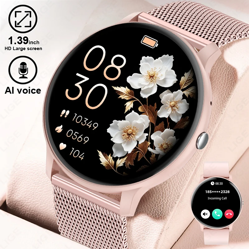 Smartwatch Watches Price - LIGE Bluetooth通話スマートウォッチ 女性用 カスタムダイヤル スマートウォッチ Android/iOS対応