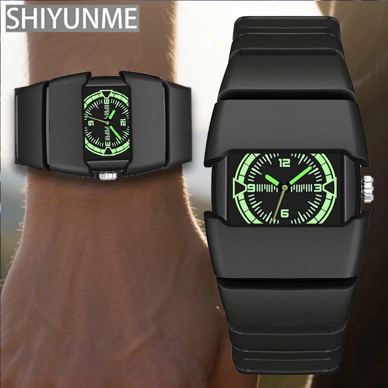 Smartwatch Watches Brands For Women - SHIYUNME ファッションブランドクールな腕時計男性のためのクリエイティブスタイルエイリアンデザイン防水クォーツ時計男性女性新しいスタイルスポーツウォッチ