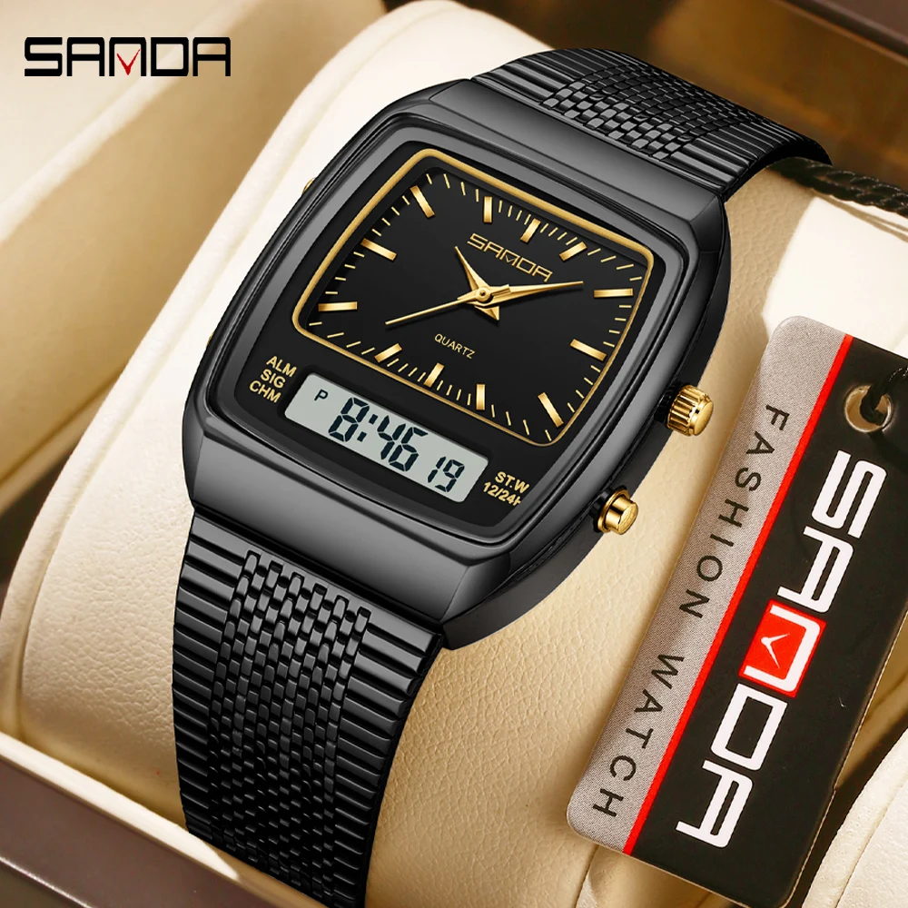 Timex Watches Smartwatch - SANDA腕時計 メンズ 防水 アナログ デジタル クォーツ腕時計