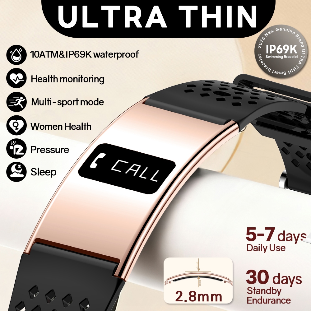 Watches Ladies Smartwatch - 超薄型スマートブレスレット女性男性心拍数血中酸素健康モニタリングスポーツ & 水泳ブレスレット 10ATM 防水スマートウォッチ