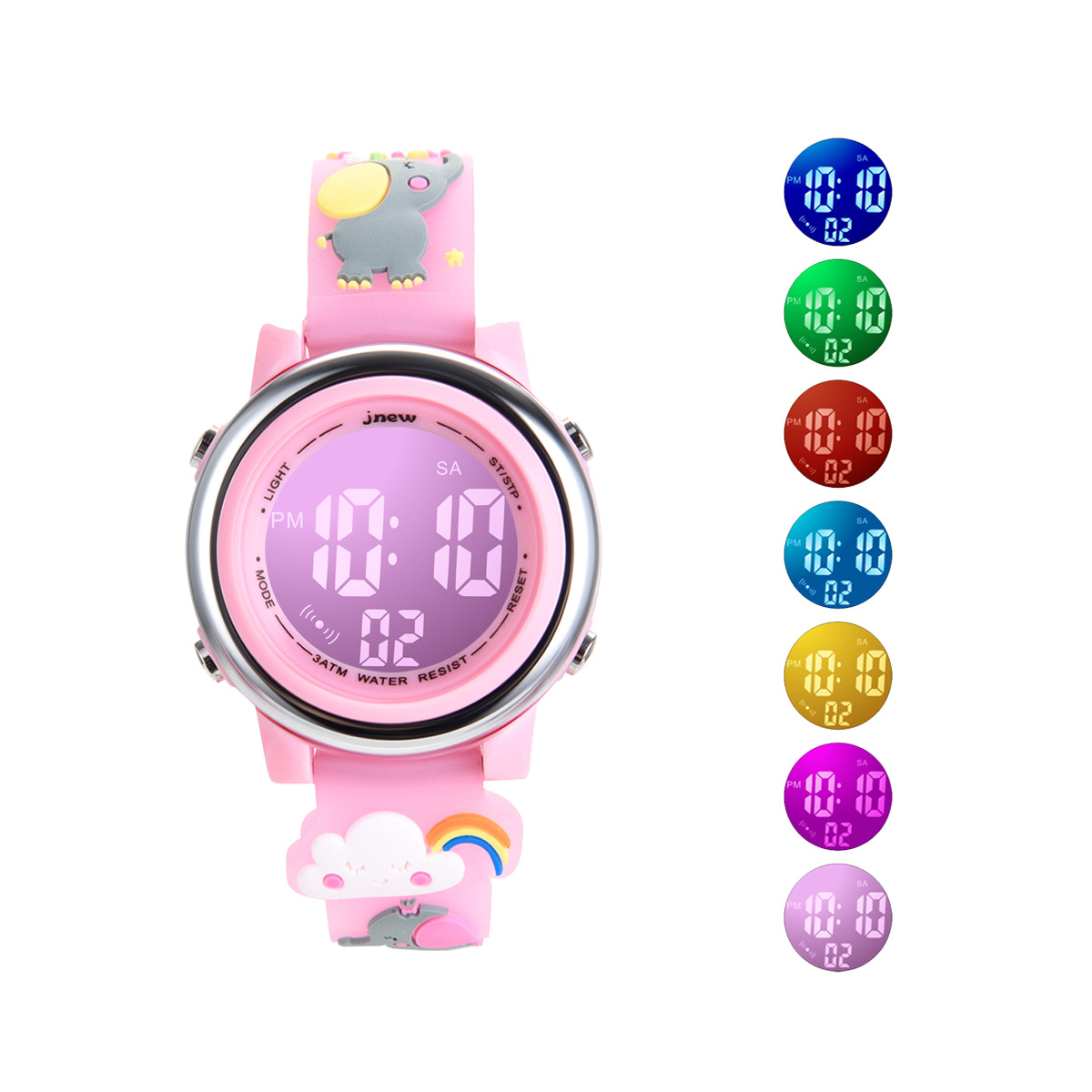 Smartwatch Digital Watches For Kid Girl - UTHAI H120 子供の漫画スポーツウォッチ目覚まし時計 30 メートル防水子供スマートウォッチ学生少年少女 LED
