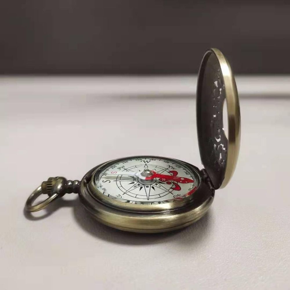 Altimeter Compass Watch - メタルギフト懐中時計デザインアウトドアツールヴィンテージブロンズコンパスアウトドアハイキングナビゲーションポータブルコンパス