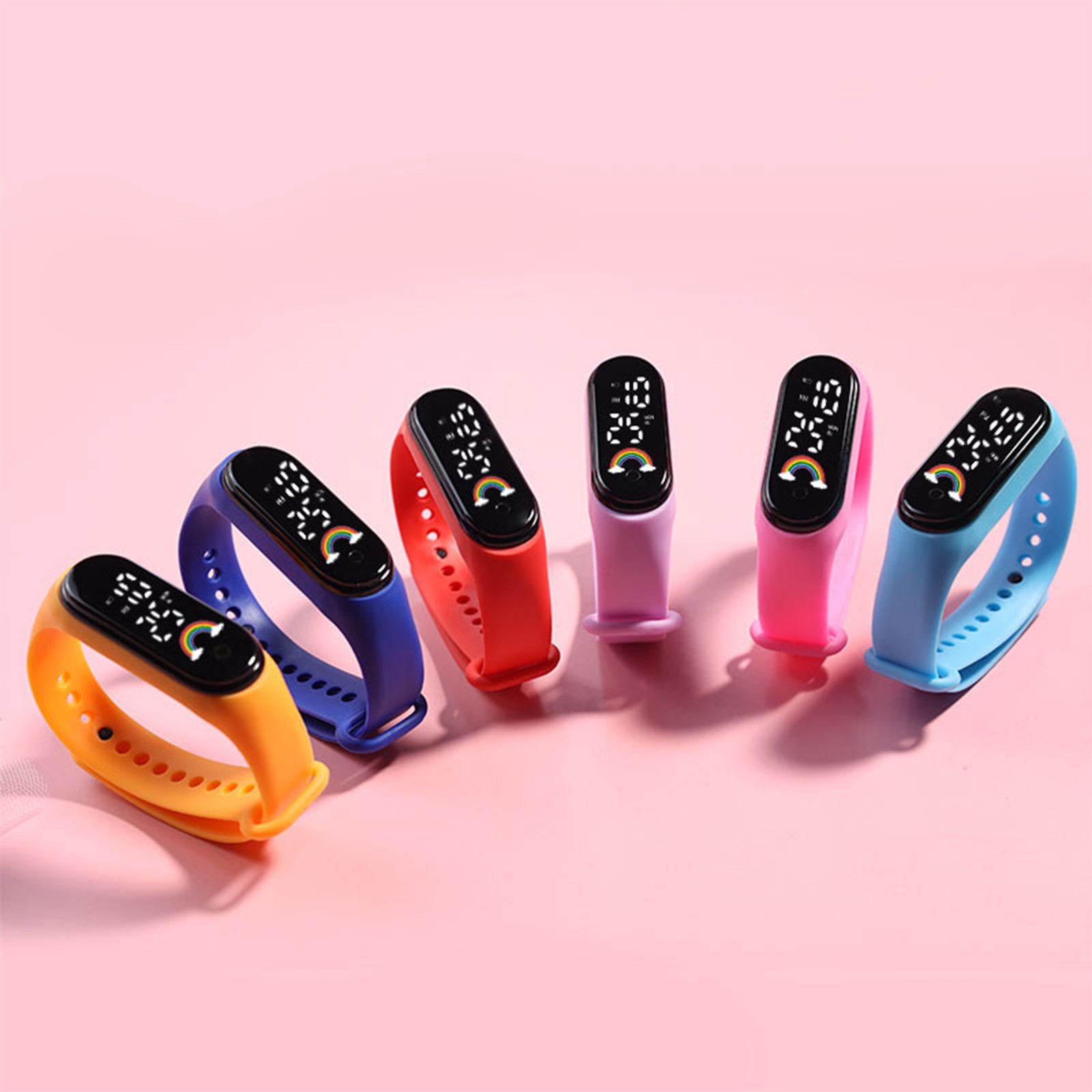 Smartwatch Digital Watches For Kid Girl - 子供,男の子,女の子のためのマルチカラーLEDデジタル腕時計,屋外,防水,スポーツ,学生
