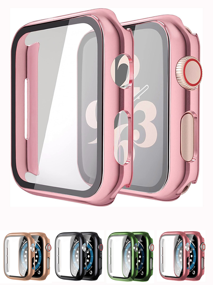 Smartwatch Watches Price - Apple Watch用ガラスおよびケース,保護バンパー,iwatchシリーズ9,8,7,6,5,4,se,41mm, 45mm, 44mm 40mm, 42mm,