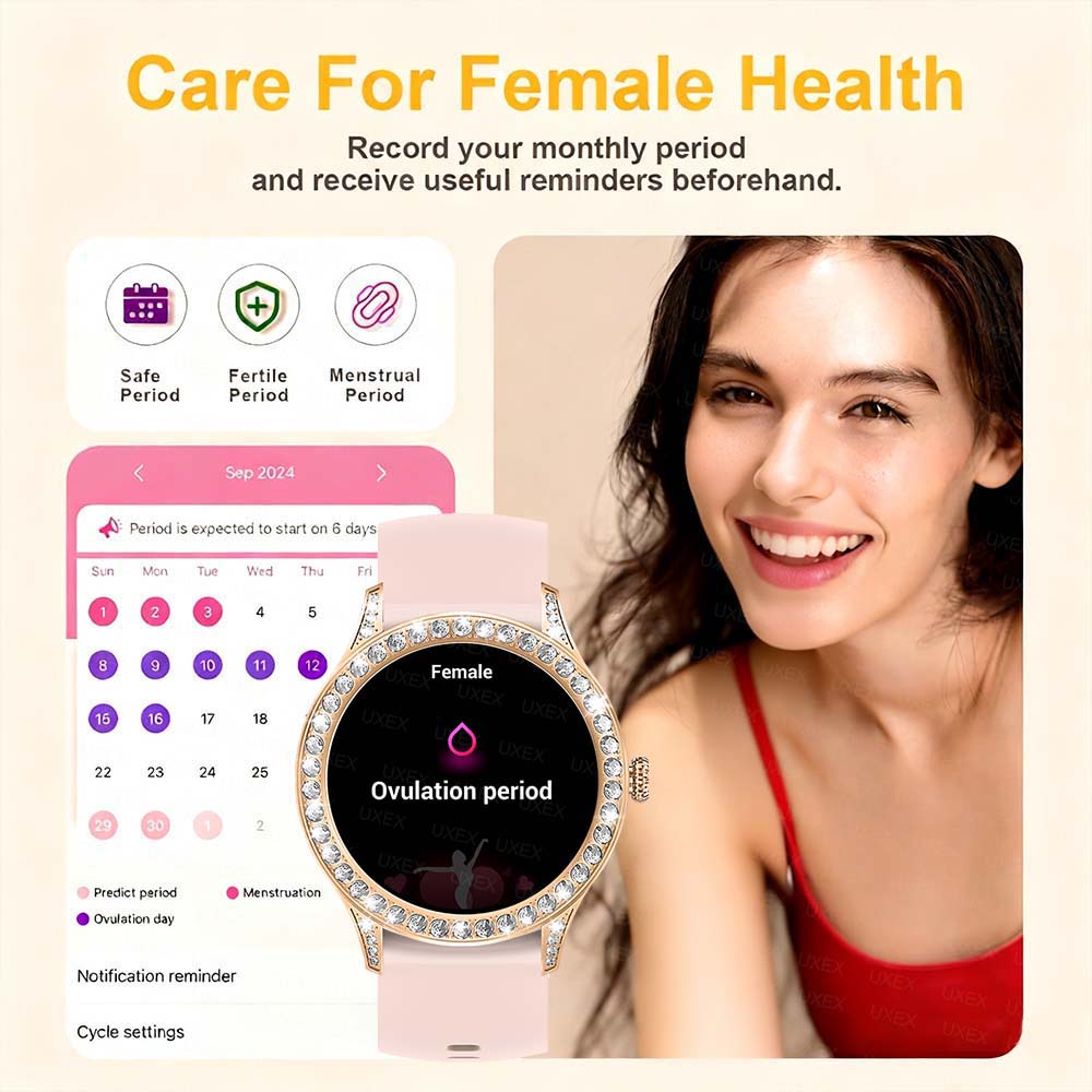 レディース向け高級スマートウォッチ。1.27インチのディスプ - Watches Ladies Smartwatch のレビューと価格