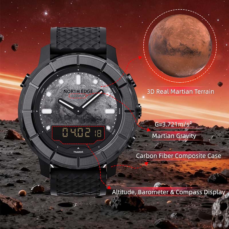 ノースエッジ・タルシス・メンズ・アウトドアスポーツウォッチ。 - Altimeter Compass Watch のレビューと価格