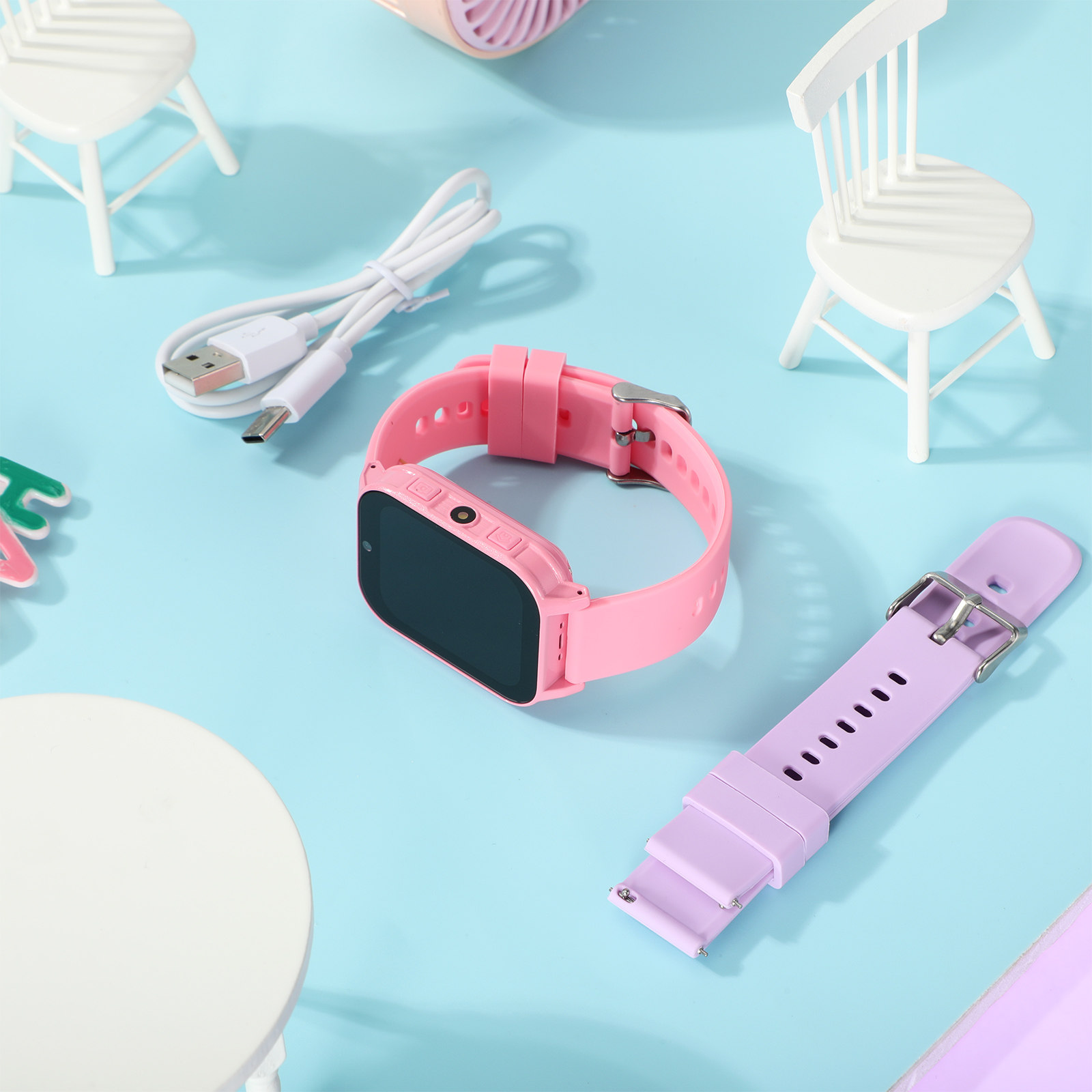 男の子・女の子向けのキッズ用デジタル腕時計。ピンク色のスマー - Smartwatch Digital Watches For Kid Girl のレビューと価格