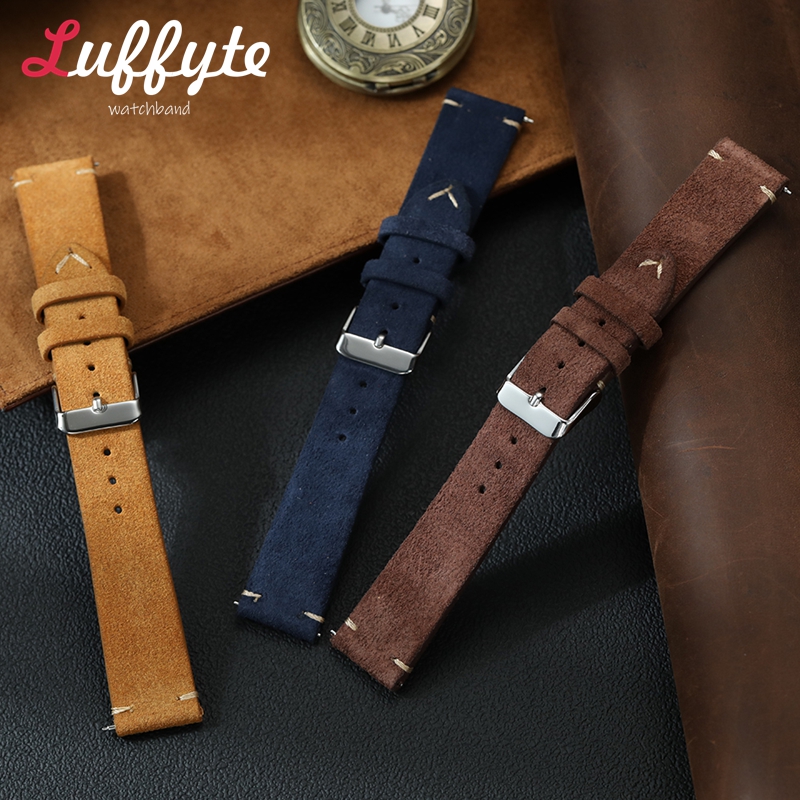 ヴィンテージスエードレザー時計バンド 18 ミリメートル 2 - Smartwatch Vintage Watches For Women のレビューと価格