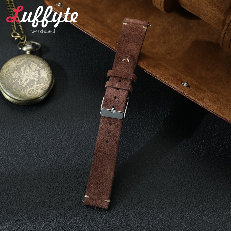 ヴィンテージスエードレザー時計バンド 18 ミリメートル 2 - Smartwatch Vintage Watches For Women のレビューと価格