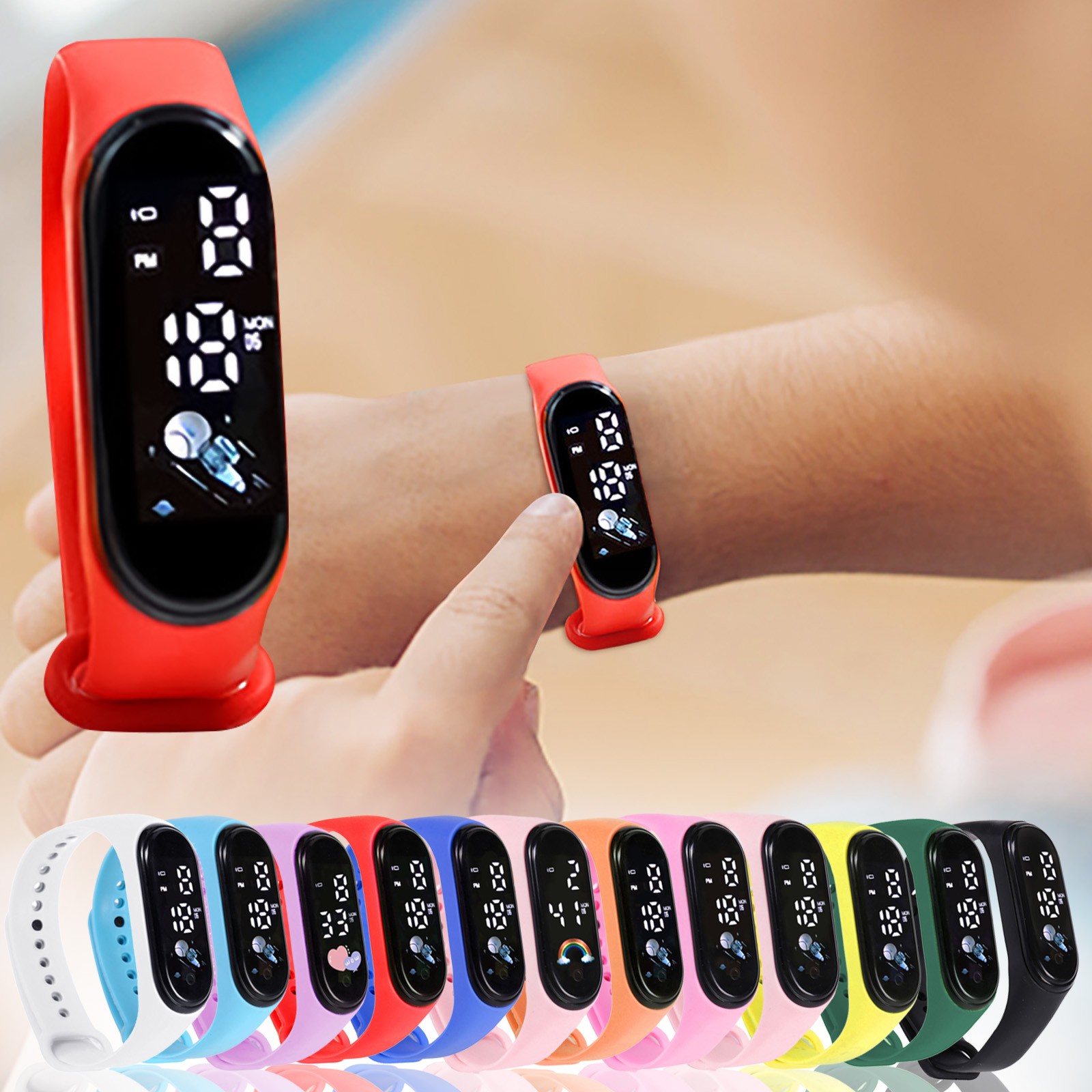 かわいいスマートウォッチ子供のためのファッション屋外防水スポ - Smartwatch Digital Watches For Kid Girl のレビューと価格