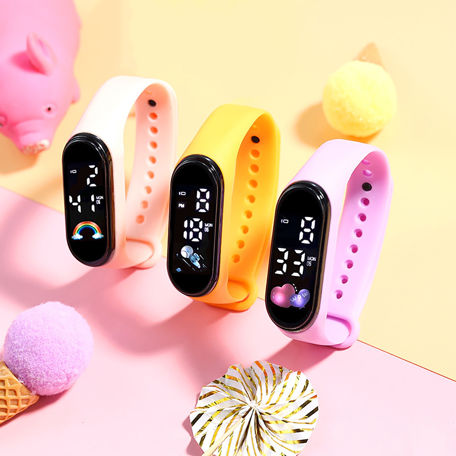 かわいいスマートウォッチ子供のためのファッション屋外防水スポ - Smartwatch Digital Watches For Kid Girl のレビューと価格
