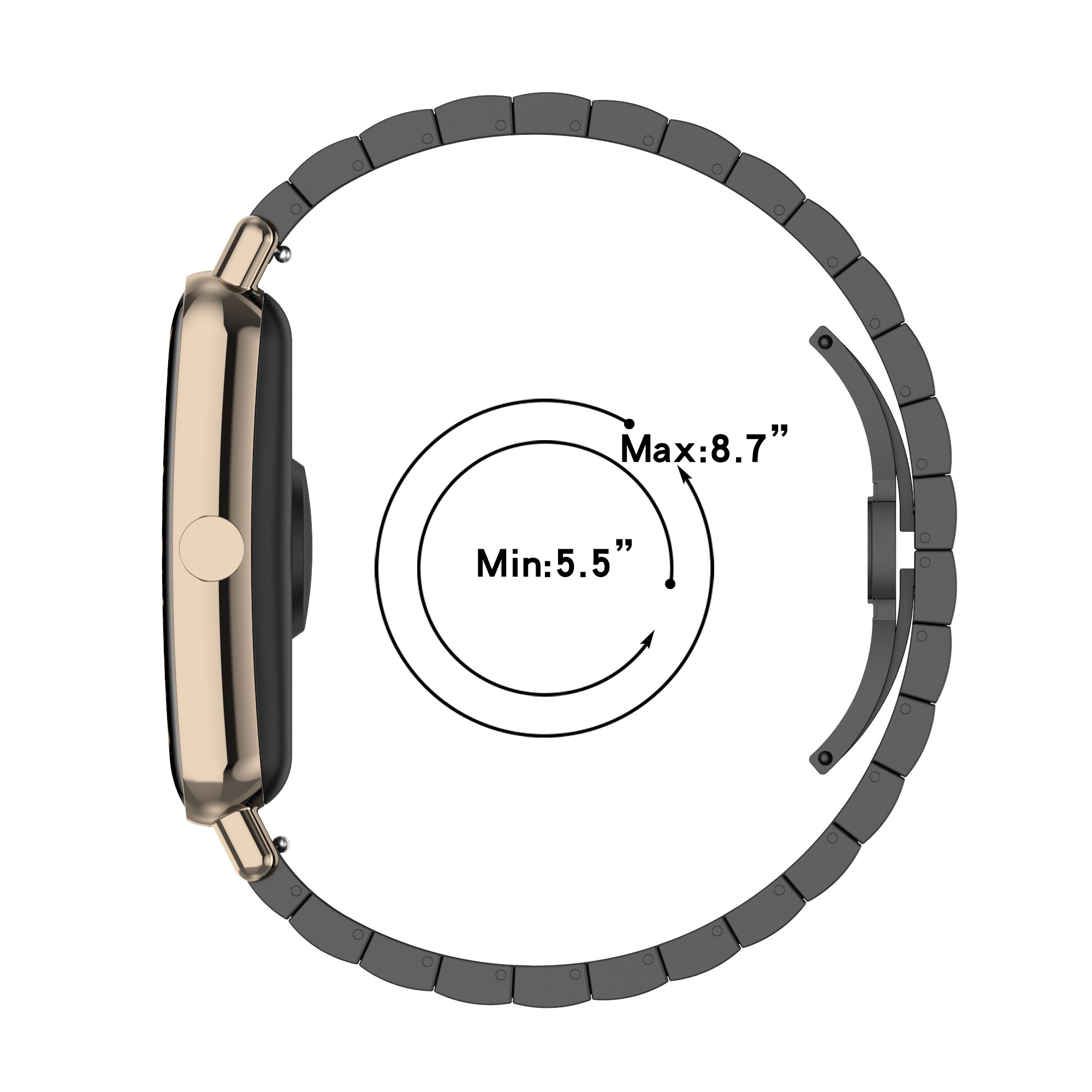 16 ミリメートルステンレス鋼リストバンド Huawei 社 - Timex Watches Smartwatch のレビューと価格