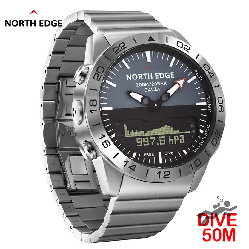 NORTH EDGE メンズ ダイブウォッチ ミリタリー ア - Altimeter Compass Watch のレビューと価格