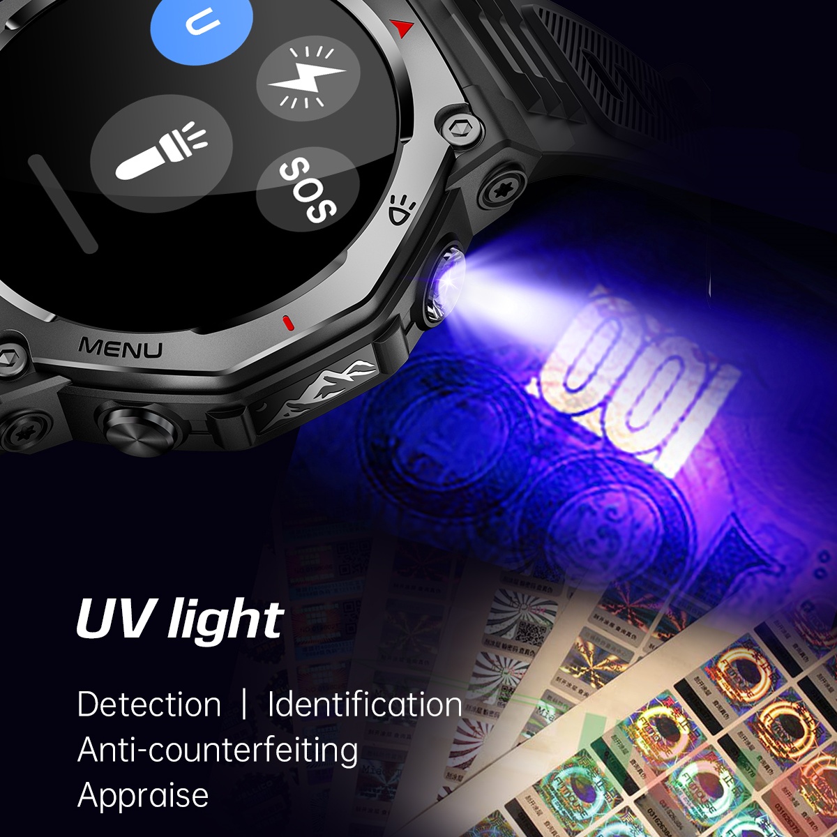 Android IOS 新しい AMOLED スマートウォッ - Watch Vs Smartwatch のレビューと価格