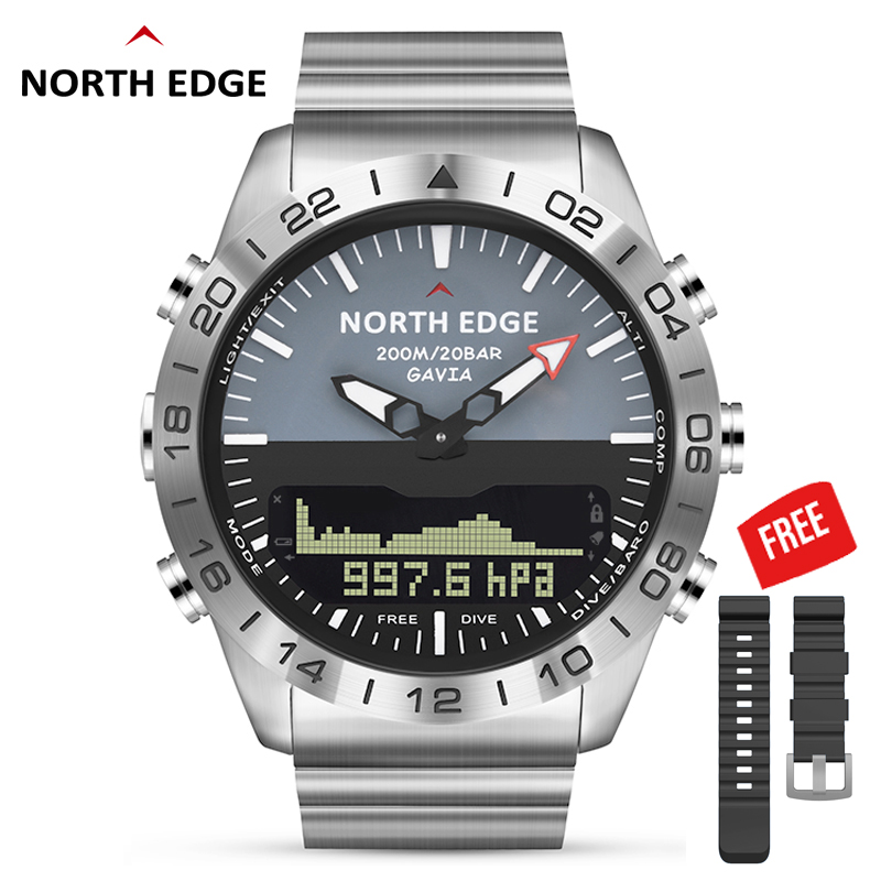 男性ダイビングスポーツデジタル腕時計メンズ腕時計ミリタリーア - Altimeter Compass Watch のレビューと価格