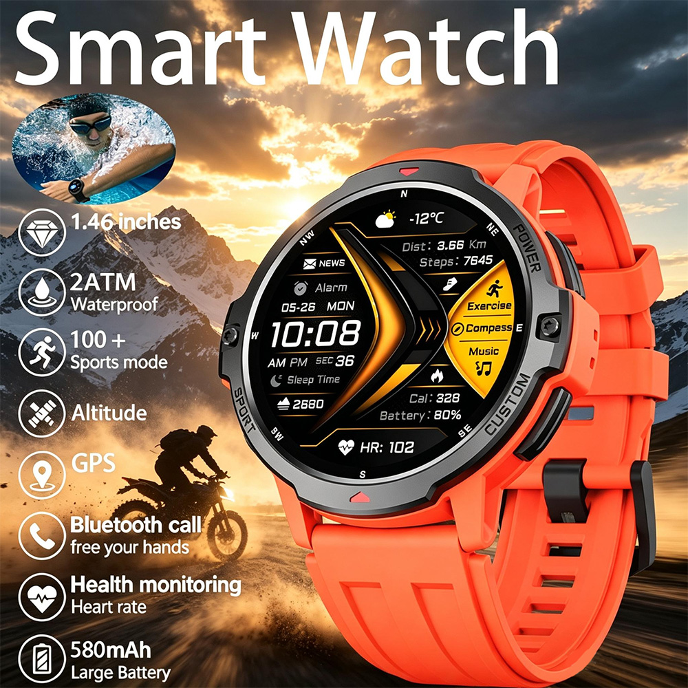 新しい 6 軸ジャイロスコープ軍用 GPS スマートウォッチ - Timex Watches Smartwatch のレビューと価格
