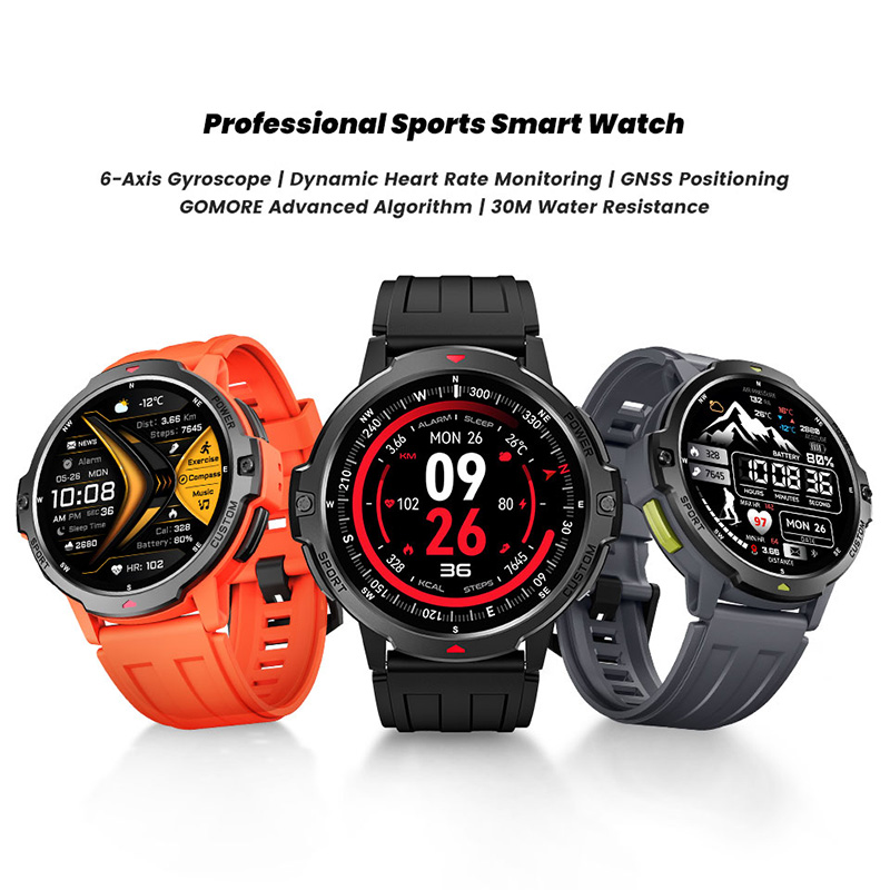 新しい 6 軸ジャイロスコープ軍用 GPS スマートウォッチ - Timex Watches Smartwatch のレビューと価格