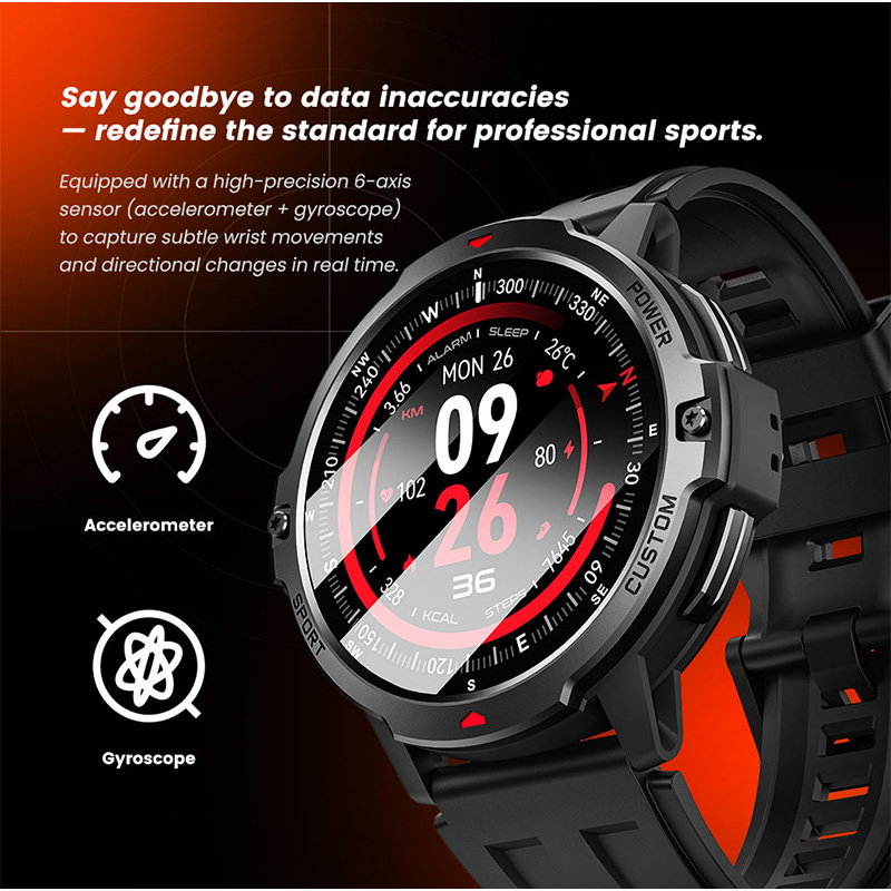 新しい 6 軸ジャイロスコープ軍用 GPS スマートウォッチ - Timex Watches Smartwatch のレビューと価格