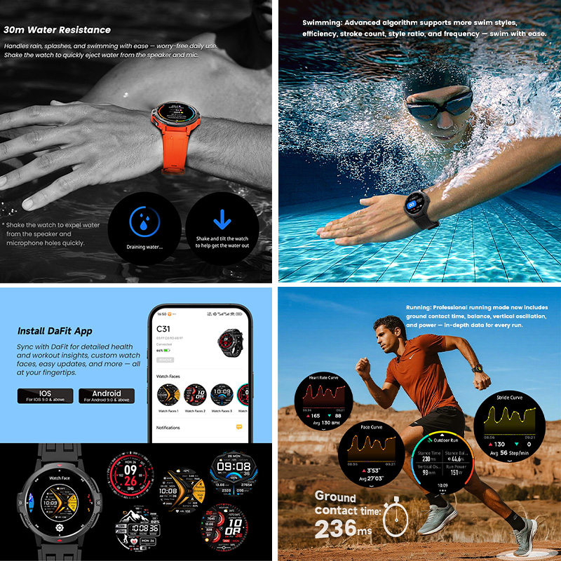 新しい 6 軸ジャイロスコープ軍用 GPS スマートウォッチ - Timex Watches Smartwatch のレビューと価格