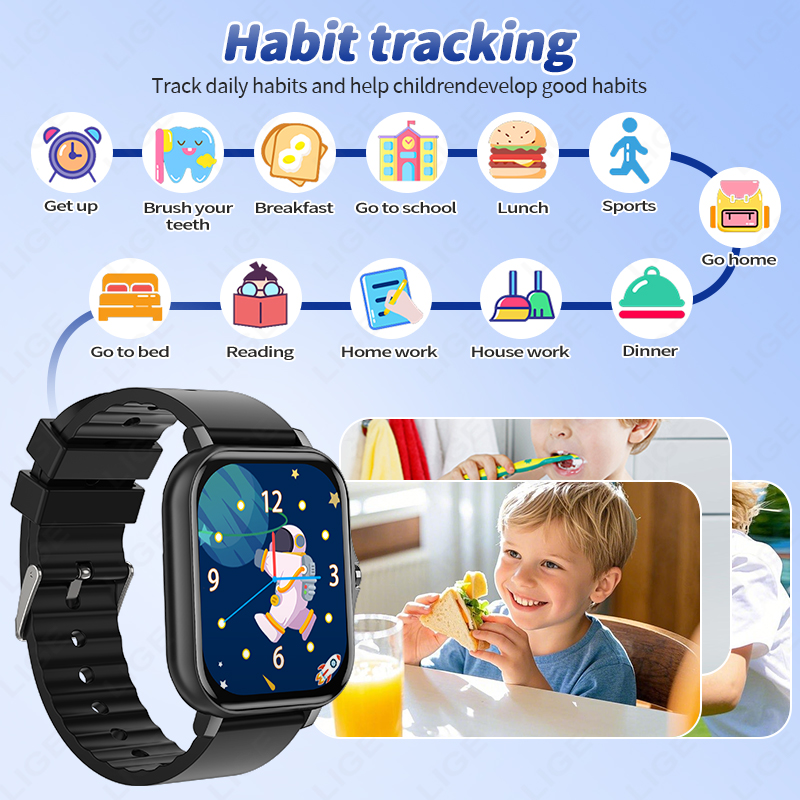 LIGE 2025 オーディオブック子供スマートウォッチファ - Smartwatch Digital Watches For Kid Girl のレビューと価格