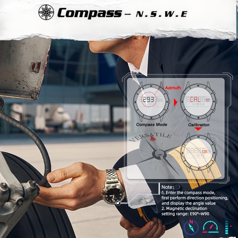 NORTH EDGE メンズアウトドアデジタル腕時計 50M - Altimeter Compass Watch のレビューと価格