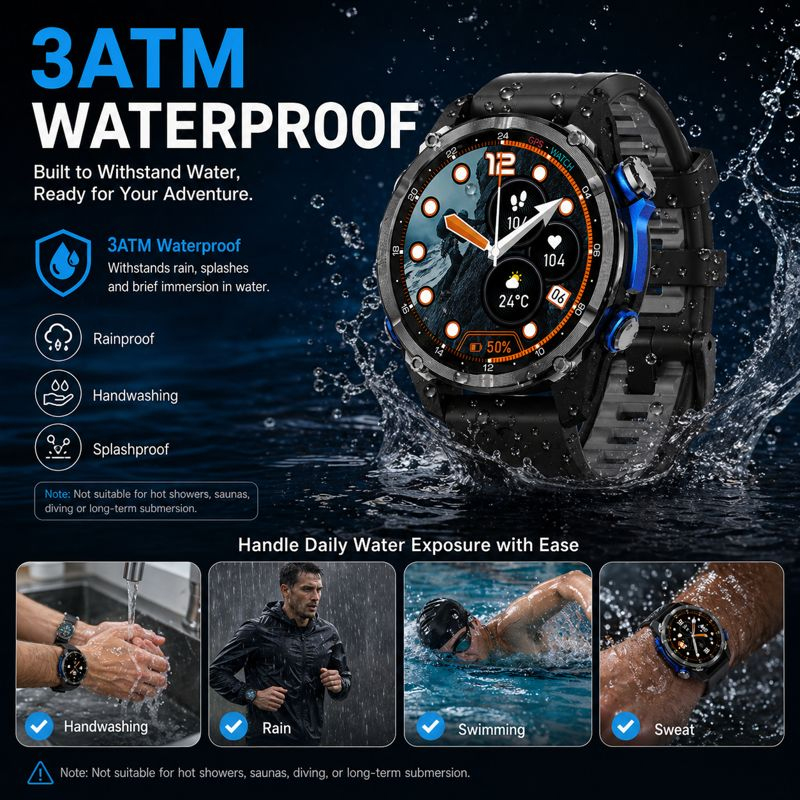 HD350 プロ軍事グレード AGPS スマートウォッチ 3 - Altimeter Compass Watch のレビューと価格