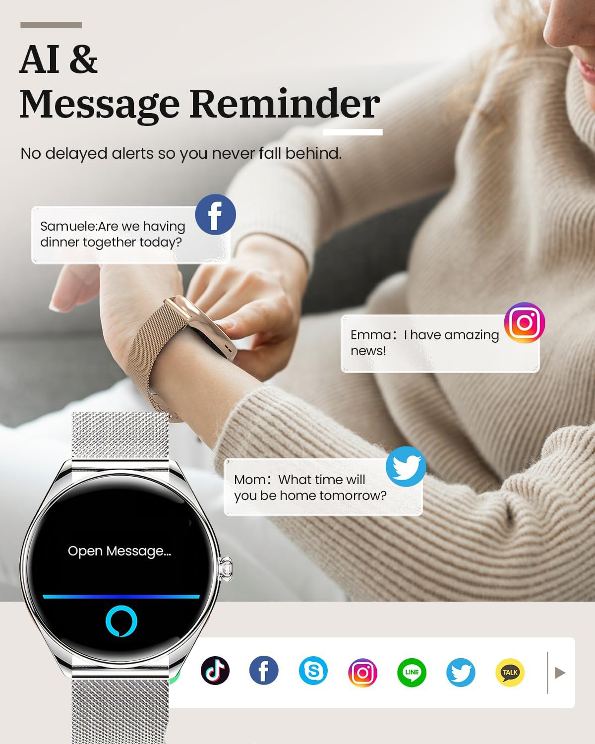 2026年オリジナル 女性向け超薄型スマートウォッチ 1.4 - Smartwatch Watches Price のレビューと価格