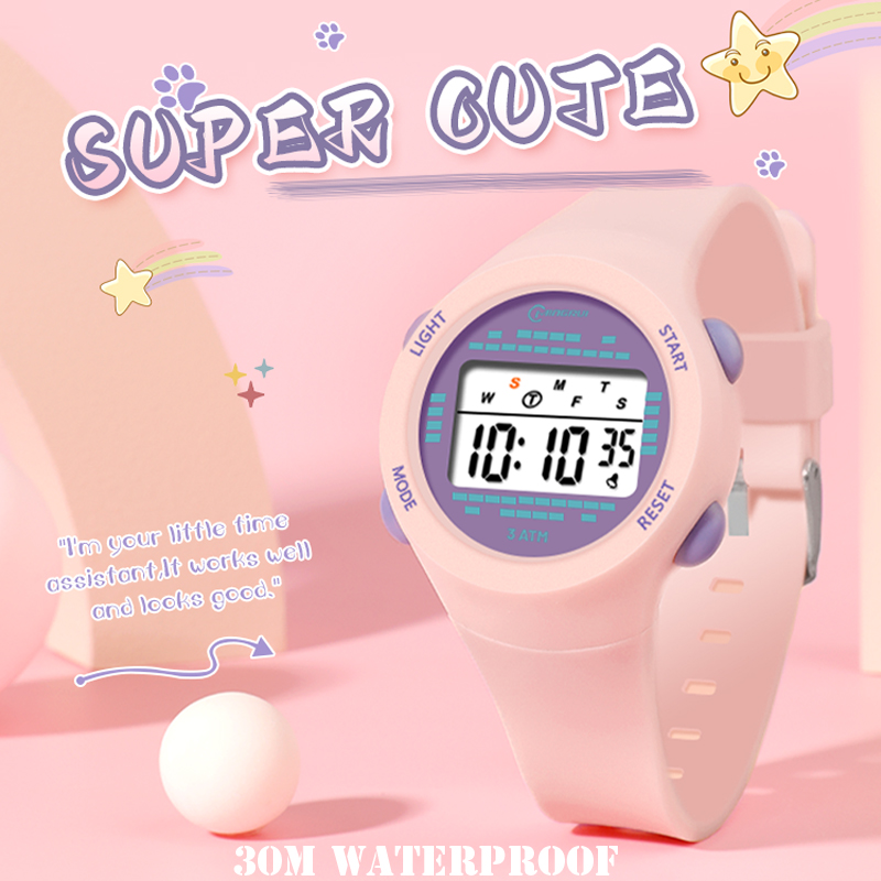 子供用電子時計,ピンク,多機能,デジタル,子供用スマート腕時 - Smartwatch Digital Watches For Kid Girl のレビューと価格