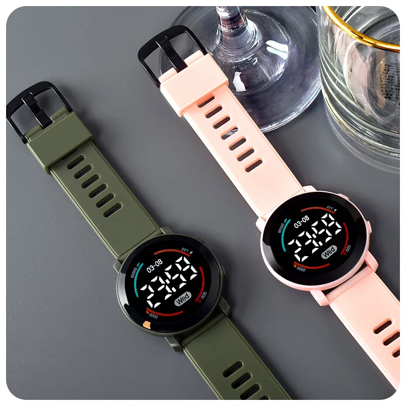 LED腕時計 ファッションスポーツデジタルキッズウォッチ ラ - Smartwatch Digital Watches For Kid Girl のレビューと価格