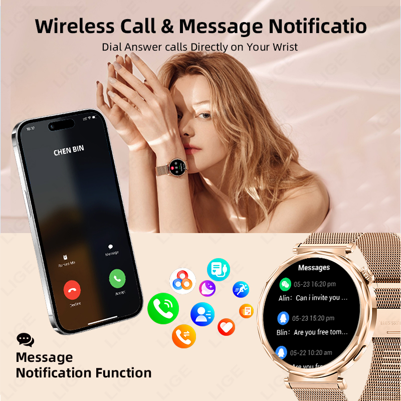 LIGE 2026 新型スマートウォッチ レディース フルサ - Watches Ladies Smartwatch のレビューと価格