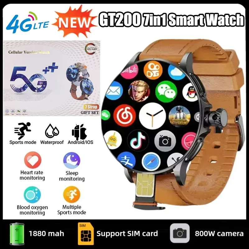 GT200 5G スマートウォッチ。1.95インチAMOLE - Smartwatch Watches For Women With Gps のレビューと価格