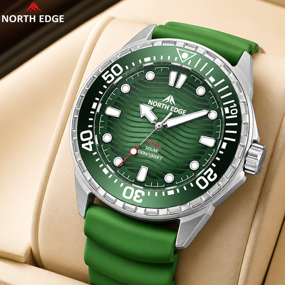 NORTH EDGE TRITON ソーラーダイブウォッチ  - Altimeter Compass Watch のレビューと価格