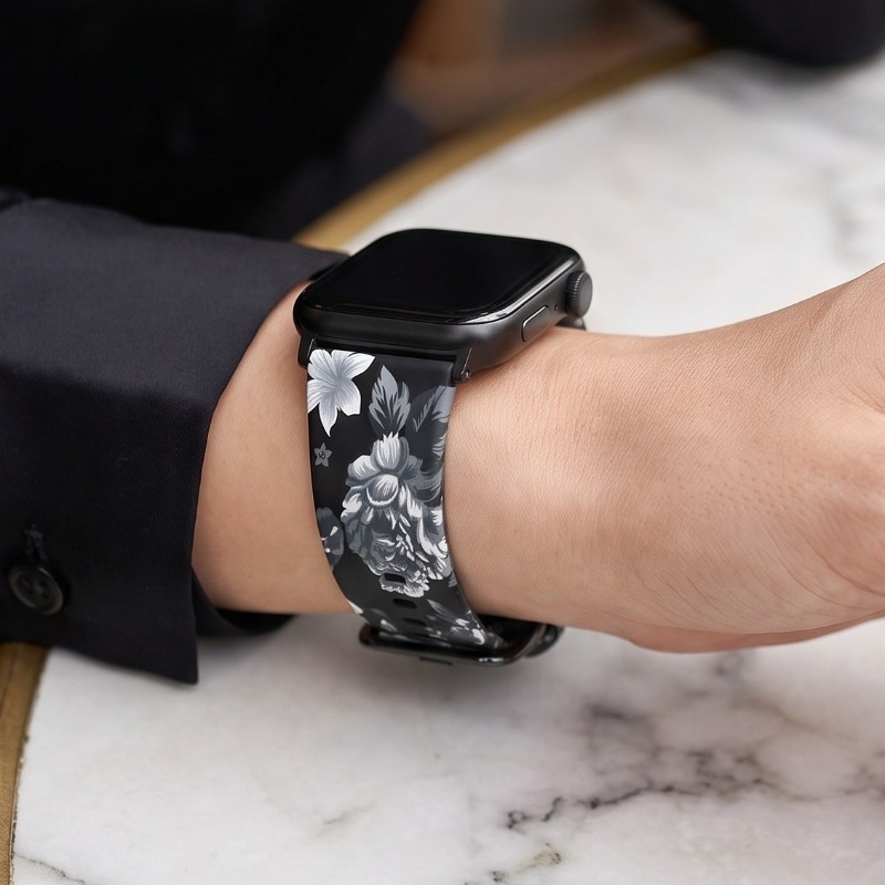 ヴィンテージ花柄プリントソフトシリコン製腕時計バンド Hua - Smartwatch Vintage Watches For Women のレビューと価格