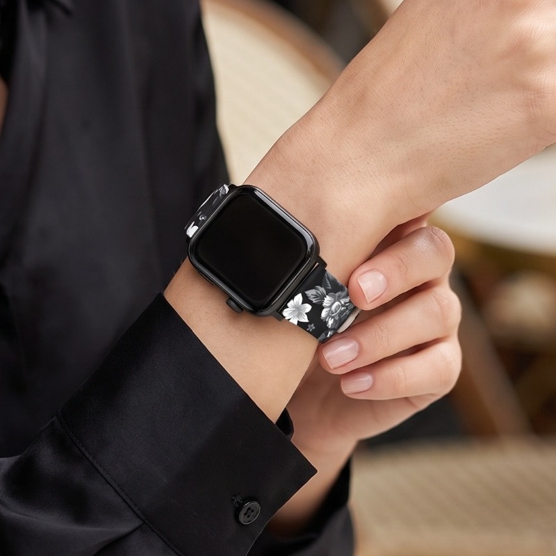 ヴィンテージ花柄プリントソフトシリコン製腕時計バンド Hua - Smartwatch Vintage Watches For Women のレビューと価格